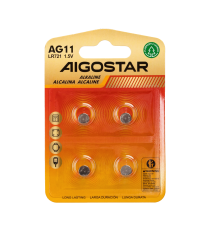 Batteria a bottone LR721 AG11 4pz 1.5V - alta qualità, di grande durata - Dimensioni: L7.9xW7.9xH2.15mm