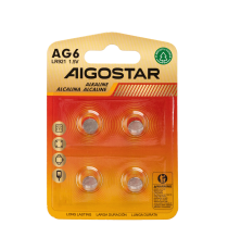 Batteria a bottone LR920 AG6 LR921 4pz 1.5V - alta qualità, di grande durata - Dimensioni: L9.5xW9.5xH2.1mm