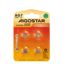 Batteria a bottone LR927 AG7 4pz 1.5V - alta qualità, di grande durata - Dimensioni: L9.5xW9.5xH2.7mm