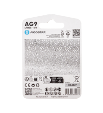 Batteria a bottone LR936 AG9 4pz 1.5V - alta qualità, di grande durata - Dimensioni: L9.5xW9.5xH3.6mm Batteria a bottone LR936 AG9 4pz 1.5V - alta qualità, di grande durata - Dimensioni: L9.5xW9.5xH3.6mm