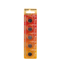 Batteria a bottone CR1620 3V 5pz al Litio - alta qualità, di grande durata - Dimensioni: L16xW16xH2.0mm