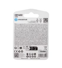 Batteria a bottone CR1632 3V 2pz al Litio - alta qualità, di grande durata - Dimensioni: L16xW16xH3.2mm