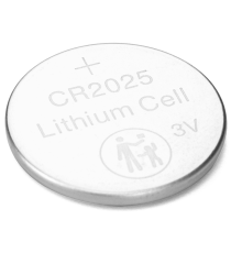 Batteria a bottone CR2025 3V 2pz al Litio - alta qualità, di grande durata - Dimensioni: L20xW20xH2.5mm