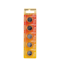 Batteria a bottone CR2032 3V 5pz al Litio - alta qualità, di grande durata - Dimensioni: L20xW20xH3.2mm