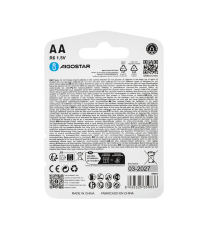 Batteria zinco-carbone stilo AA LR6 1.5V 4pz alta qualità, di grande durata - Senza mercurio e rispettoso dell'ambiente