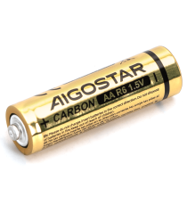 Batteria zinco-carbone stilo AA LR6 1.5V 4pz alta qualità, di grande durata - Senza mercurio e rispettoso dell'ambiente