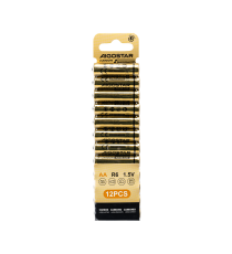 Batteria zinco-carbone stilo AA LR6 1.5V 12pz alta qualità, di grande durata - Senza mercurio e rispettoso dell'ambiente Batteria zinco-carbone stilo AA LR6 1.5V 12pz alta qualità, di grande durata - Senza mercurio e rispettoso dell'ambiente