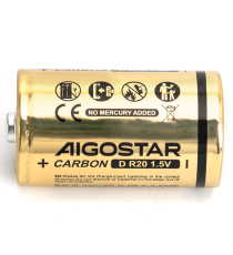 Batteria zinco-carbone torcia R20 D MN1300 1.5V 2pz alta qualità, di grande durata - Senza mercurio Batteria zinco-carbone torcia R20 D MN1300 1.5V 2pz alta qualità, di grande durata - Senza mercurio