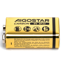 Batteria zinco-carbone 6F22 9V 1.5V 1pz alta qualità, di grande durata - Senza mercurio e rispettoso dell'ambiente