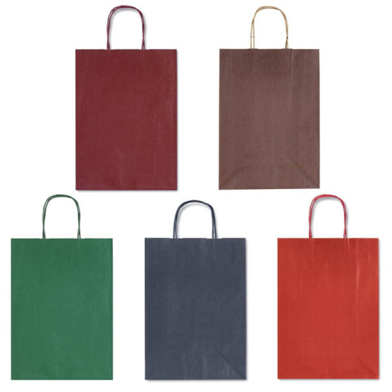 Borsa Allegra su carta kraft bianca colori dark assortiti conf. 25 pz Rex-Sadoch 36x12x41 cm - SDF36DAR