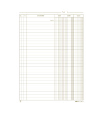 Schede dare/avere/saldo - 24 x 17 cm - verde - Edipro - conf. 100 pezzi