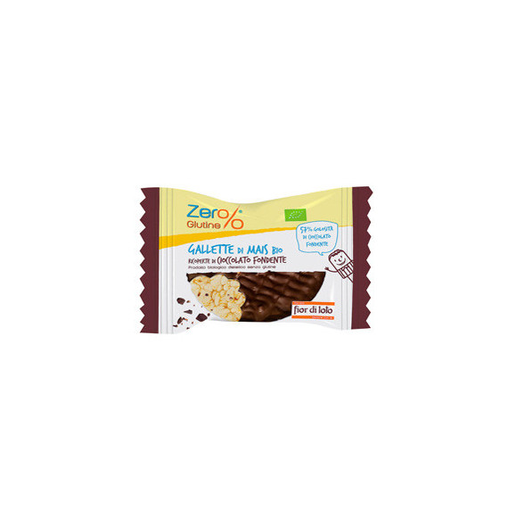 Gallette di mais - ricoperte di cioccolato fondente - 32 gr - Zerglutine