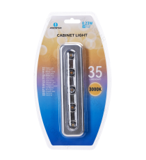 Luce led per armadio 17,8cm 35lm luce calda 3000K, 0.23W, on/off tramite pressione sulla luce, funzionamento a batteria!