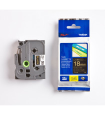 Brother - Nastro  - Oro/Nero - TZE344 - 18mm x 8mt Brother - Nastro  - Oro/Nero - TZE344 - 18mm x 8mt