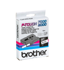 Brother - Nastro -  Nero/Bianco - TX221 - 9mm x15mt Brother - Nastro -  Nero/Bianco - TX221 - 9mm x15mt