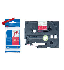 Brother - Nastro - 12 mm x 4 mt - Oro / Rosso - TZERW34 Brother - Nastro - 12 mm x 4 mt - Oro / Rosso - TZERW34