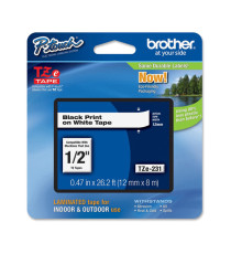Brother - Nastro - Nero/Bianco - TZE231 - 12mm x 8mt