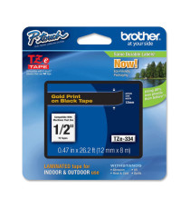 Brother - Nastro - Oro/Nero - TZE334 - 12mm x 8mt Brother - Nastro - Oro/Nero - TZE334 - 12mm x 8mt