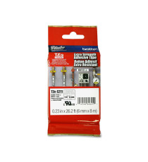 Brother - Nastro con adesivo resistente - Nero/Bianco - TZES211 - 6mm x 8mt Brother - Nastro con adesivo resistente - Nero/Bianco - TZES211 - 6mm x 8mt