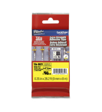 Brother - Nastro con adesivo resistente - Nero/Giallo - TZES621 - 9mm x 8mt Brother - Nastro con adesivo resistente - Nero/Giallo - TZES621 - 9mm x 8mt