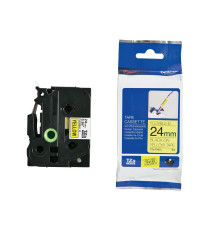 Brother - Nastro laminato flessibile - Nero/Giallo - TZEFX651 - 24mm x 8mt Brother - Nastro laminato flessibile - Nero/Giallo - TZEFX651 - 24mm x 8mt