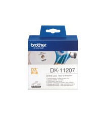 Brother - Rotolo 100 Etichette CD diametro 58mm - Nero/Bianco - DK-11207 Brother - Rotolo 100 Etichette CD diametro 58mm - Nero/Bianco - DK-11207