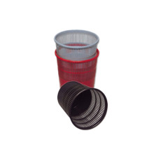 Cestino gettacarte - traforato - altezza 31,5 cm - diametro 30 cm - 15 L - nero - Methodo Cestino gettacarte - traforato - altezza 31,5 cm - diametro 30 cm - 15 L - nero - Methodo