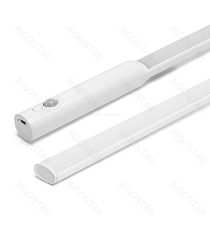 Lampada led per armadio con sensore 5W 240lm luce fredda 5700k con ricarica USB, Dimensioni L435xD26 mm,on/off auto con sensore