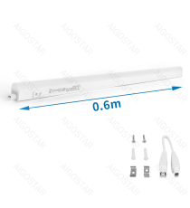 Tubo LED T5 8w,920 lumen,luce calda 3000K,lampada batten light misura L573xW22xH30 mm Equivalenza incandescente: 67W Tubo LED T5 8w,920 lumen,luce calda 3000K,lampada batten light misura L573xW22xH30 mm Equivalenza incandescente: 67W