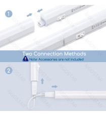 Tubo LED T5 4w,480 lumen,luce fredda 6500K,lampada batten light misura L313xW22xH30mm Equivalenza incandescente: 41W