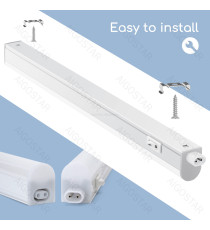 Tubo LED T5 4w,480 lumen,luce fredda 6500K,lampada batten light misura L313xW22xH30mm Equivalenza incandescente: 41W