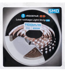 Striscia luminosa a bassa tensione SMD 5mt 1100lm/m, luce fredda 6500K, Potenza:10W/m, Dimensioni: L5000xW8xH1.5mm Striscia luminosa a bassa tensione SMD 5mt 1100lm/m, luce fredda 6500K, Potenza:10W/m, Dimensioni: L5000xW8xH1.5mm