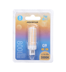 Lampadina led G9 7W 770 lumen luce calda 3000K Dimensioni:D19xH68 mm Angolo 360 gradi, Equivalenza incandescente: 58W