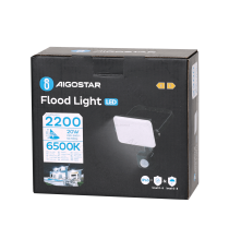 Flood light LED antiabbagliamento con sensore 20W 2200 lumen,luce fredda 6500K IP65 faro led Dimensioni: L122xW164xH54mm Flood light LED antiabbagliamento con sensore 20W 2200 lumen,luce fredda 6500K IP65 faro led Dimensioni: L122xW164xH54mm