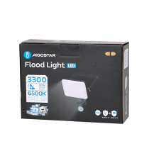 Flood light LED antiabbagliamento con sensore 30W 3300 lumen,luce fredda 6500K IP65 faro led Dimensioni: L152xW185xH54mm Flood light LED antiabbagliamento con sensore 30W 3300 lumen,luce fredda 6500K IP65 faro led Dimensioni: L152xW185xH54mm