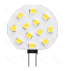 Lampadina Led G4 2.5W tondo 260 lumen luce fredda 6500K Dimensioni:D28xH34 mm Equivalenza incandescente:26W Angolo illum. 360