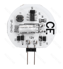 Lampadina Led G4 2.5W tondo 260 lumen luce fredda 6500K Dimensioni:D28xH34 mm Equivalenza incandescente:26W Angolo illum. 360