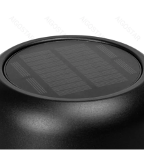 Lampada da scrivania nera ad energia solare 3W 280lumen,luce calda 3000K touch,da tavolo,regolazione intensità L130xW130xH300mm