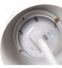 Lampada da scrivania bianca ad energia solare 3W 280lumen,luce calda 3000K touch,da tavolo,regolazione intensità L130x130xH300mm