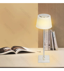 Lampada da scrivania ricaricabile argento 4W 400lumen,CCT con regolazione intensità e cambio colore touch, L130xW130xH380mm Lampada da scrivania ricaricabile argento 4W 400lumen,CCT con regolazione intensità e cambio colore touch, L130xW130xH380mm