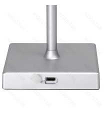 Lampada da scrivania ricaricabile argento 4W 400lumen,RGB+CCT con regolazione intensità e cambio colore touch, L130xW130xH380mm Lampada da scrivania ricaricabile argento 4W 400lumen,RGB+CCT con regolazione intensità e cambio colore touch, L130xW130xH380mm