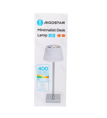 Lampada da scrivania ricaricabile argento 4W 400lumen,RGB+CCT con regolazione intensità e cambio colore touch, L130xW130xH380mm Lampada da scrivania ricaricabile argento 4W 400lumen,RGB+CCT con regolazione intensità e cambio colore touch, L130xW130xH380mm