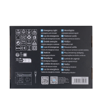 Luce di emergenza 3.6W 135 lumen, luce fredda 6500K, Durata dell'emergenza: 3h, Dimensioni: L339xW245xH42mm, batteria al litio