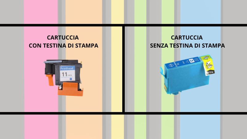 Esempio di cartuccia compatibile con testina e senza testina