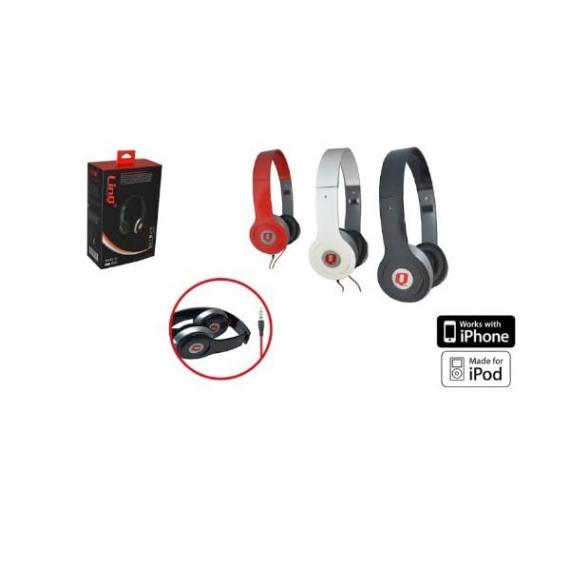 CUFFIE AD ALTA QUALITA HD LINQ SOLO-02M - JACK 3.5MM - CAVO 130CM -  RICHIUDIBILI - SUONO PULITO - PER PC E SMARTPHONE
