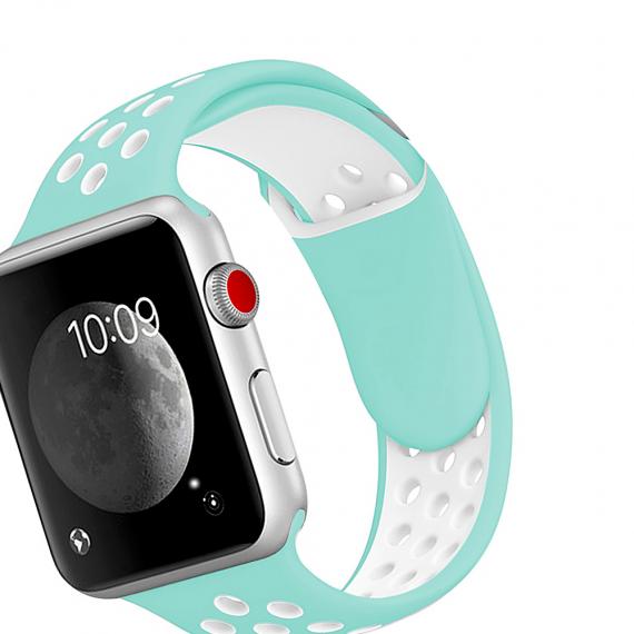 CINTURINO IN SILICONE VIOLAVERDE 38MM 40MM MISURA L MOD. NIKE APPLE WATCH  SERIE 2-3-4-5 ALTA QUALITA CHIUSURA PIN-AND-TUCK
