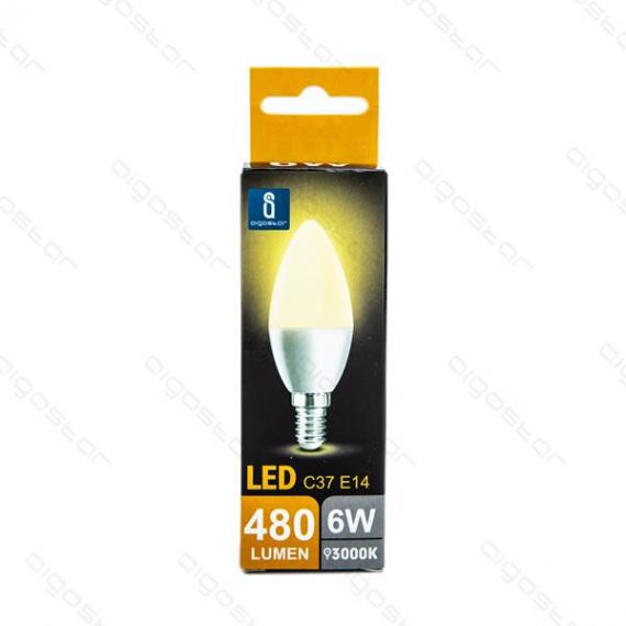 Equivalenza Lampade Led E Incandescenza.Lampadina Led A5 C37 6w Attacco E14 Color Box 480 Lumen 3000k Luce Calda Angolo 280 D37 H100mm Equivale 50w Incandescenza Toner Cartucce Compatibili E Rigenerate Punto Rigenera