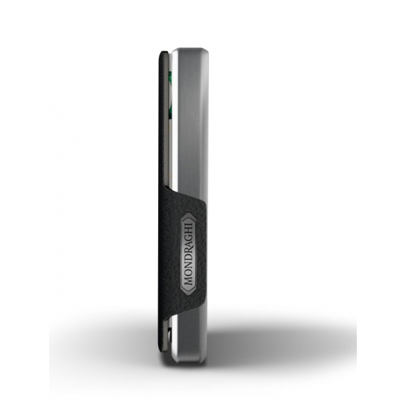 PORTA TESSERE MONDRAGHI ONE BLACK - MINI WALLET IN PELLE CON PROTEZIONE  RFID - 9 TESSERE CARDS +